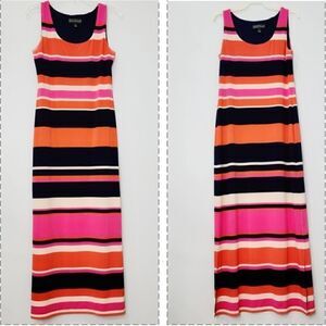 3/$30 JESSICA HOWARD Maxi Stripped Dress Side Slit